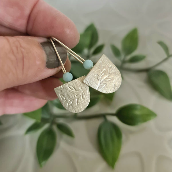 Leafy Branch Drop Earrings
