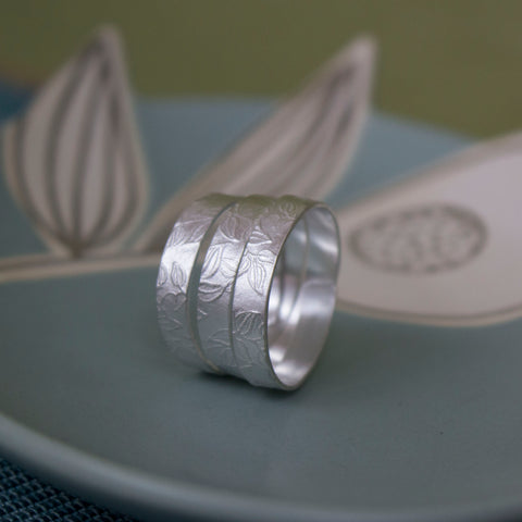 sterling silver wide wrapped ring | Joanne Tinley Jewellery