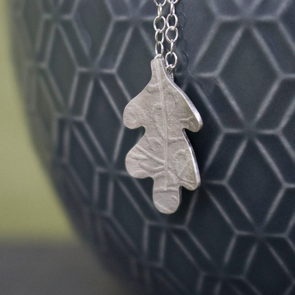 silver oak pendant necklace from Joanne Tinley Jewellery