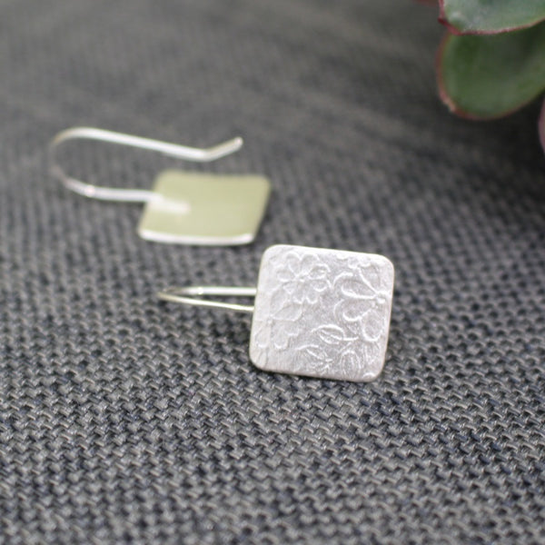 sterling silver flower earrings at Joanne Tinley Jewellery