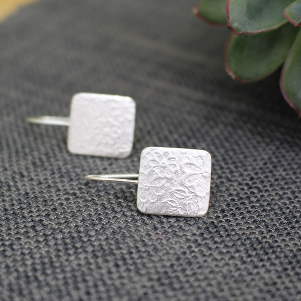 sterling silver flower earrings at Joanne Tinley Jewellery