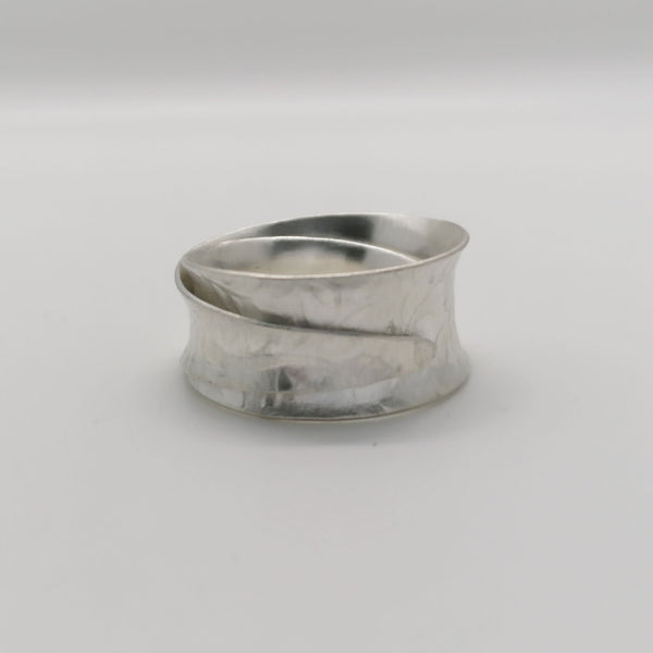 sterling silver wide wrapped ring | Joanne Tinley Jewellery