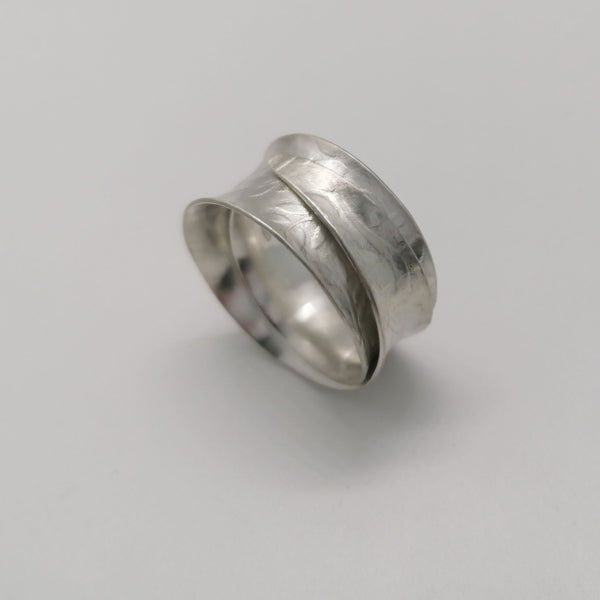 sterling silver wide wrapped ring | Joanne Tinley Jewellery