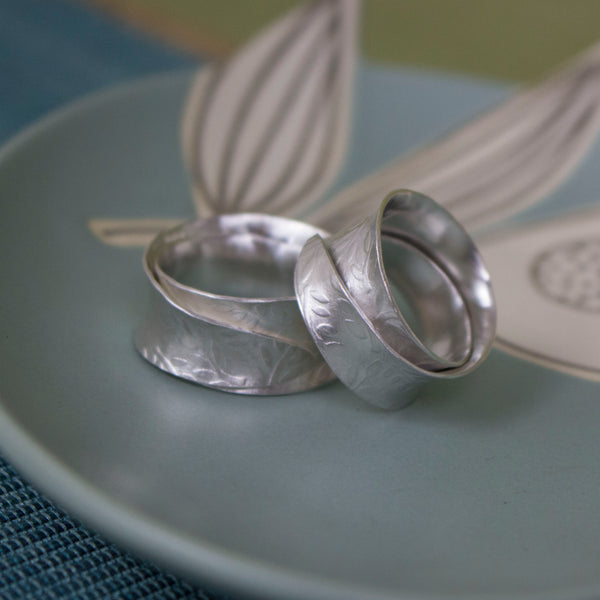 sterling silver wide wrapped ring | Joanne Tinley Jewellery