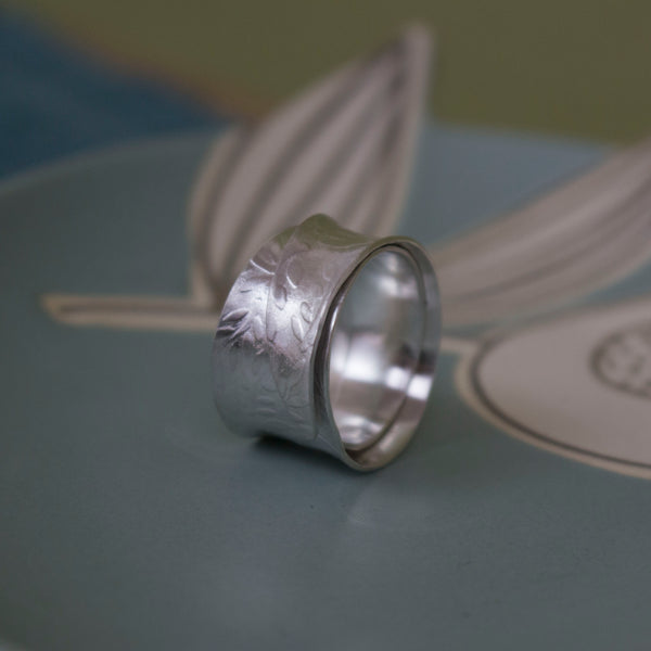 sterling silver wide wrapped ring | Joanne Tinley Jewellery