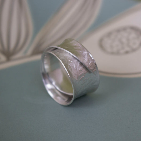 sterling silver wide wrapped ring | Joanne Tinley Jewellery