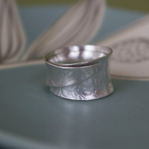 sterling silver wide wrapped ring | Joanne Tinley Jewellery