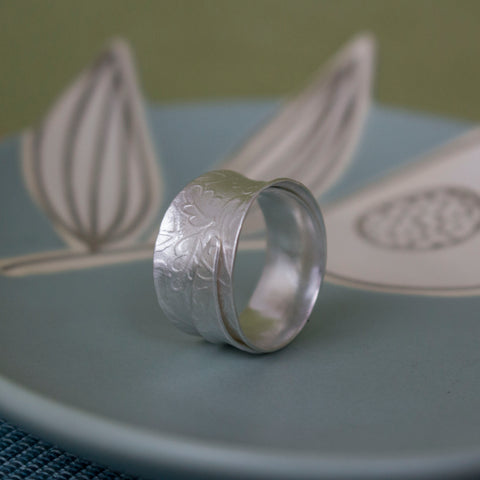 sterling silver wide wrapped ring | Joanne Tinley Jewellery