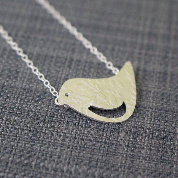 sterling silver bird necklace at Joanne Tinley Jewellery