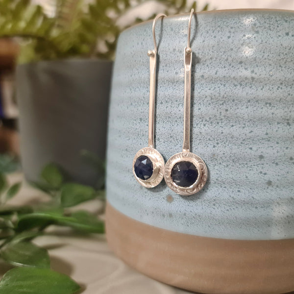 Sapphire Elegance Drop Earrings