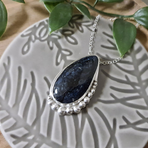 Blue Velvet Teardrop Pendant