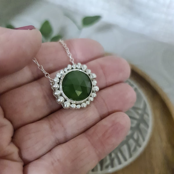 Woodland Green Halo Pendant