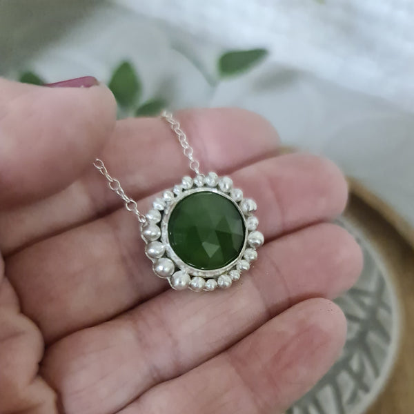 Woodland Green Halo Pendant