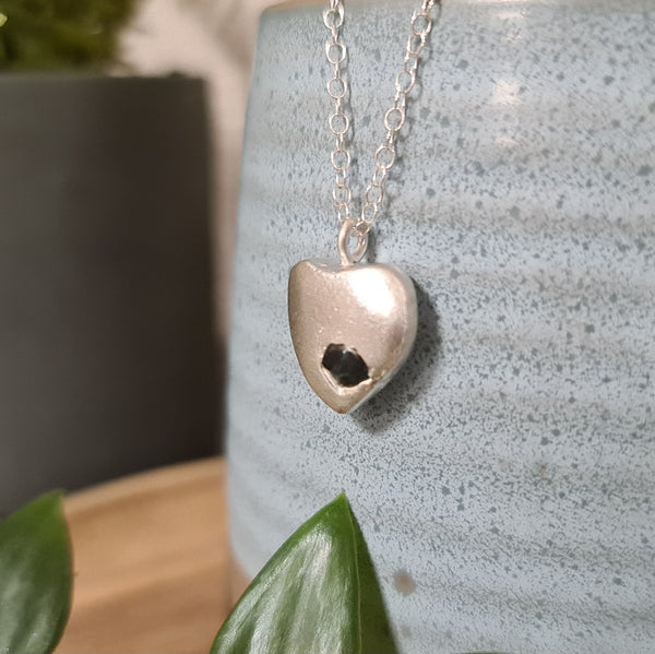 Sapphire Heart Pendant