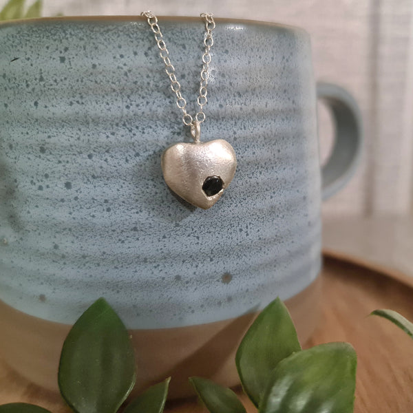 Sapphire Heart Pendant