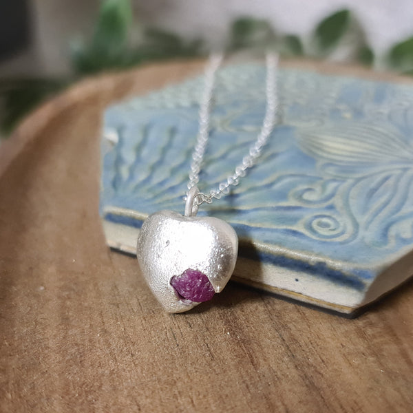 Ruby Heart Pendant