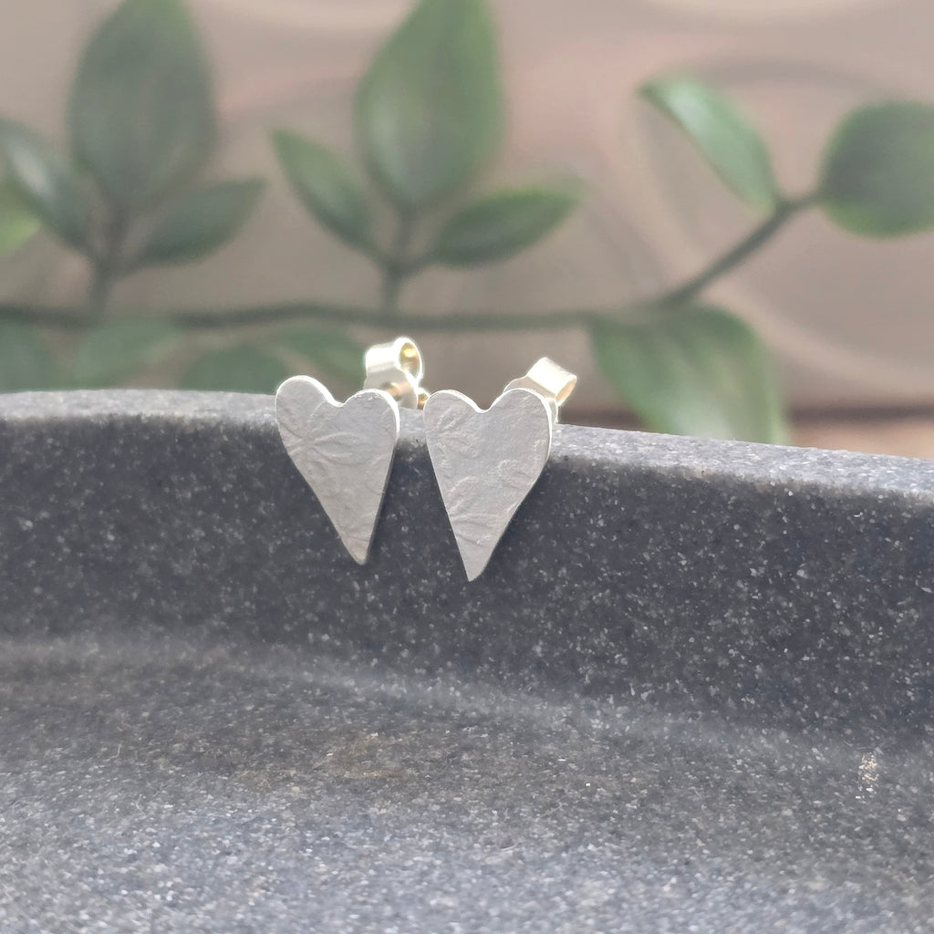 Floral Heart stud earrings
