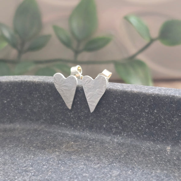 Floral Heart stud earrings
