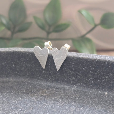 Floral Heart stud earrings