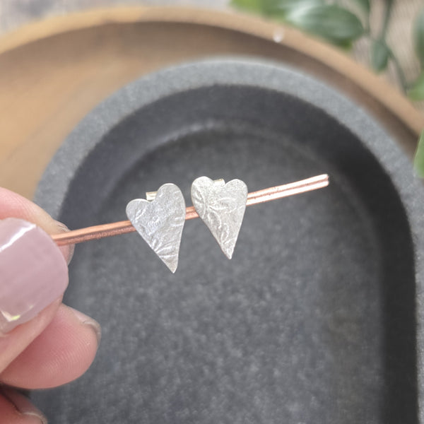 Floral Heart stud earrings