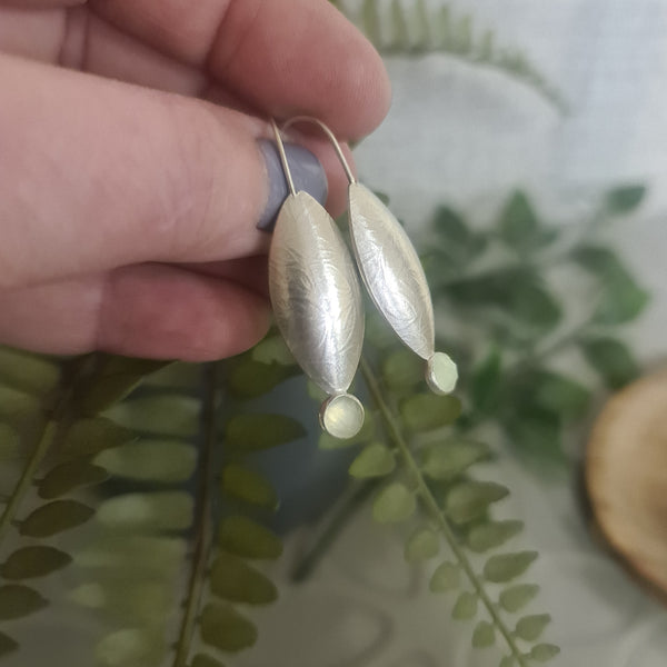 A Hint of Spring Green Drop Earrings