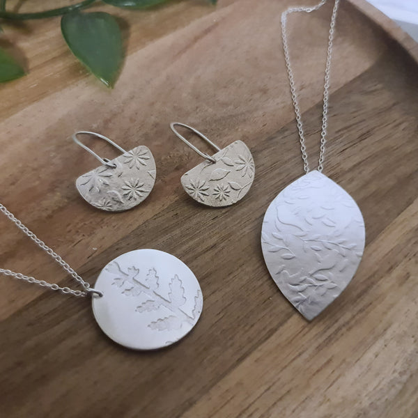 Textured Earrings and Pendant Workshop - Friday 24th November 2023
