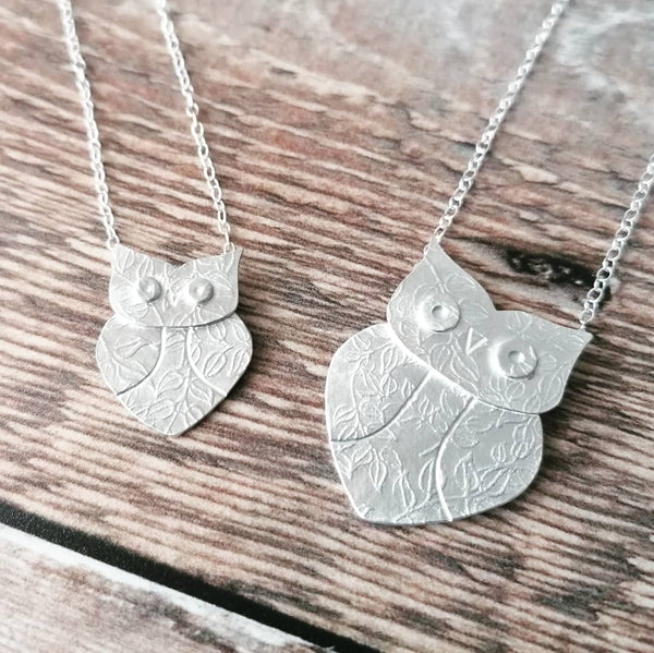 wise owl pendants | Joanne Tinley Jewellery