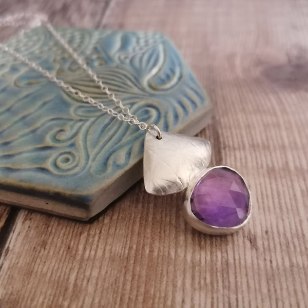 Amethyst Fan Pendant