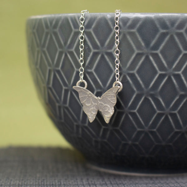 Beautiful silver butterfly pendant by Joanne Tinley Jewellery