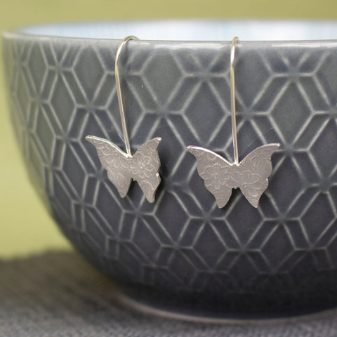 sterling silver butterfly earrings by Joanne Tinley Jewellery
