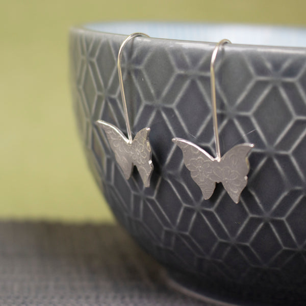 sterling silver butterfly earrings by Joanne Tinley Jewellery