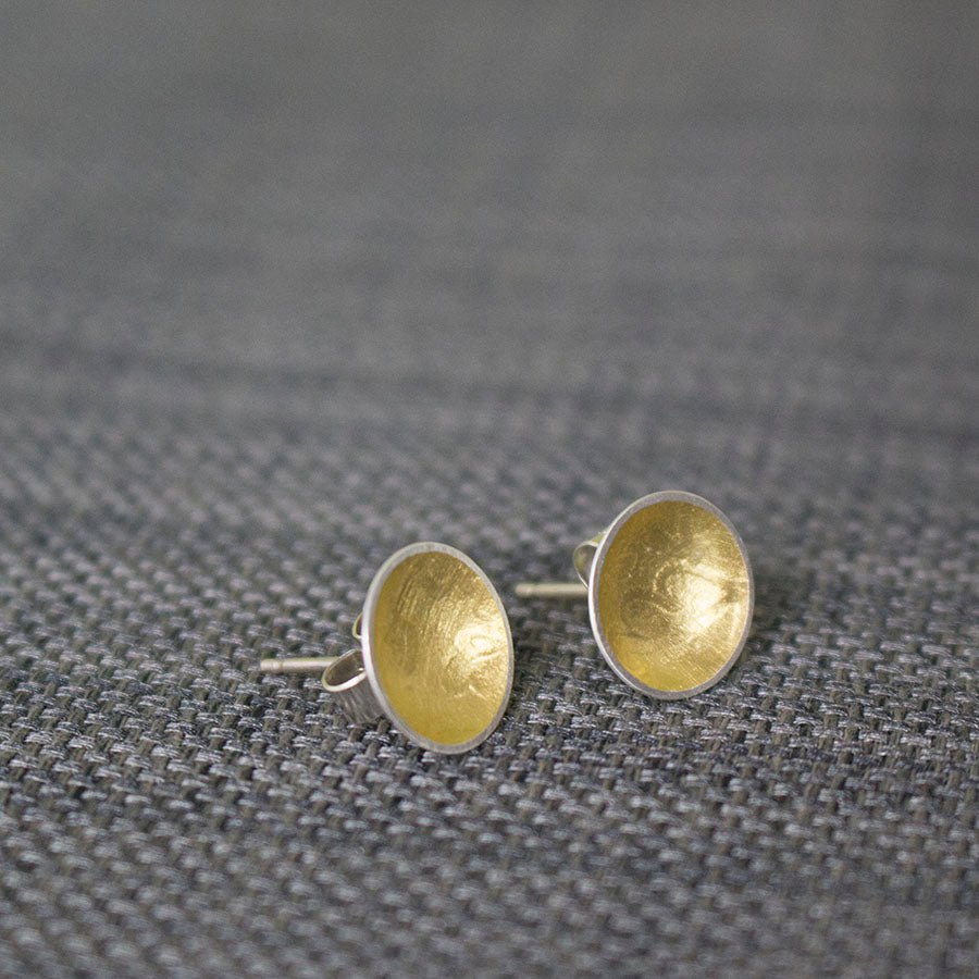 silver gold keum boo oak earring at Joanne Tinley Jewellery
