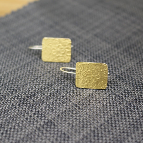 24k & silver drop earrings from Joanne Tinley Jewellery