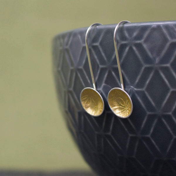 Golden Flora Cup Drop Earrings - Wholesale