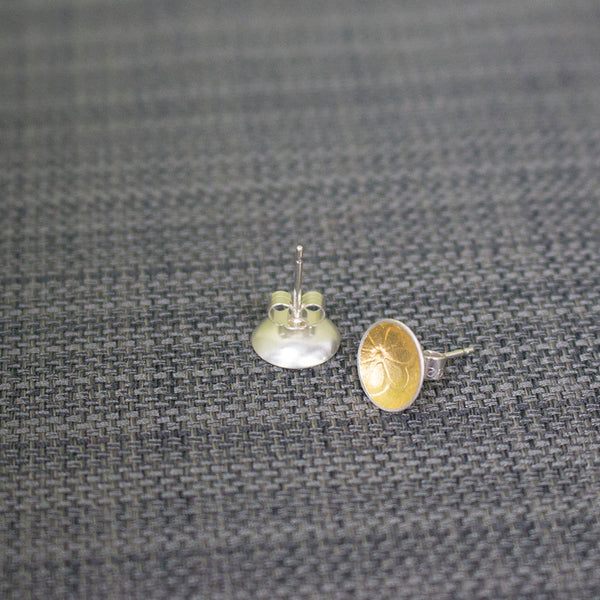 Golden Blossom Tag Stud Earrings - Wholesale
