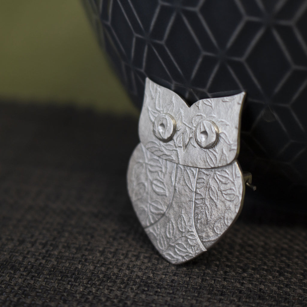Owl Brooch Joanne Tinley Jewellery