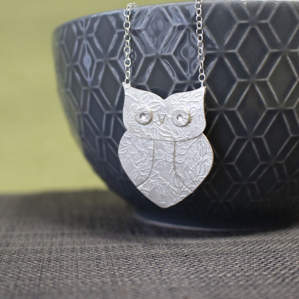 wise owl pendant | Joanne Tinley Jewellery