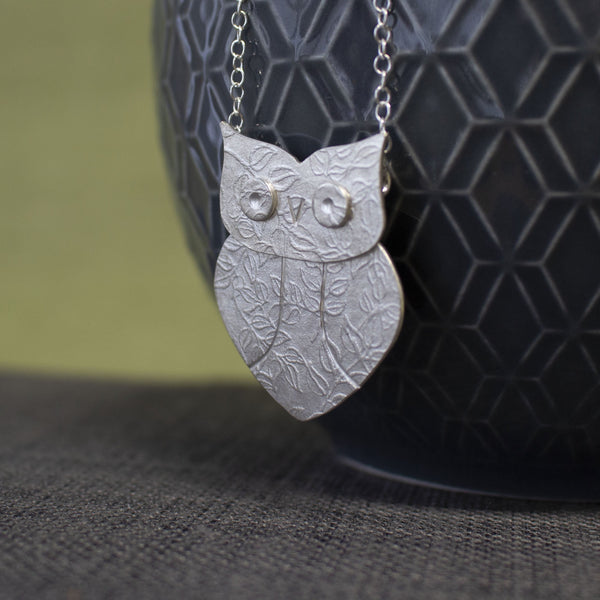 wise owl pendant | Joanne Tinley Jewellery