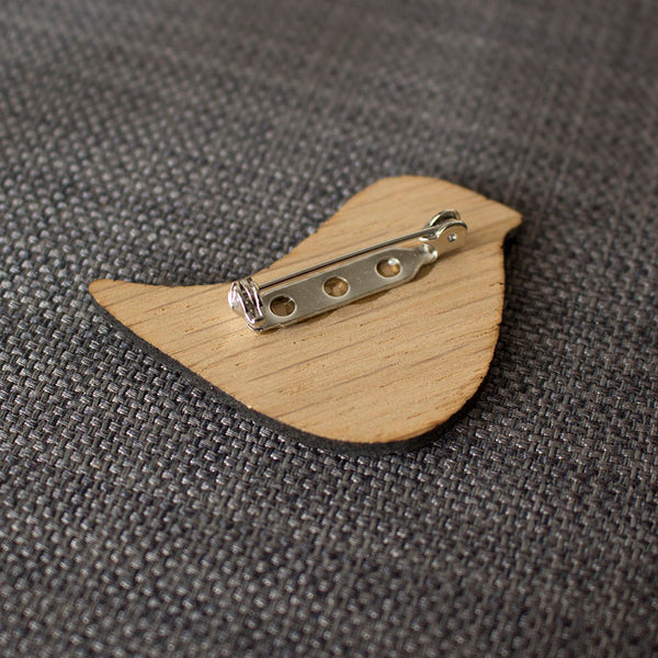 oak songbird brooch by Joanne Tinley Jewellery
