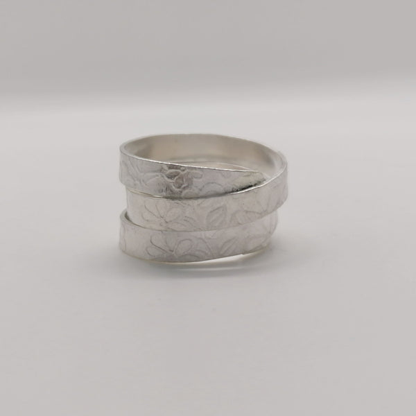 sterling silver wide wrapped ring | Joanne Tinley Jewellery