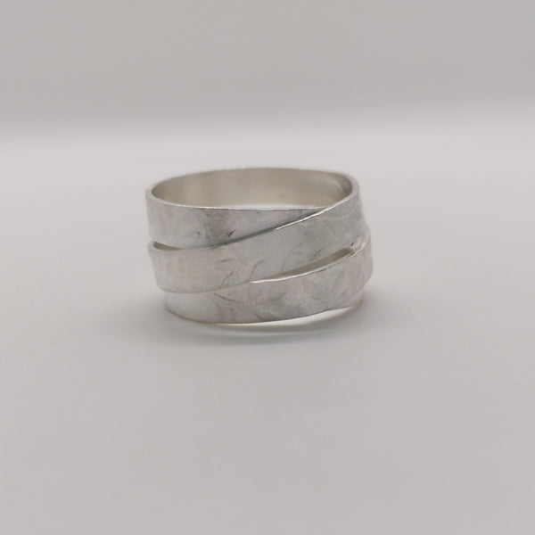 sterling silver wide wrapped ring | Joanne Tinley Jewellery