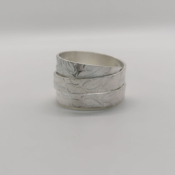 sterling silver wide wrapped ring | Joanne Tinley Jewellery