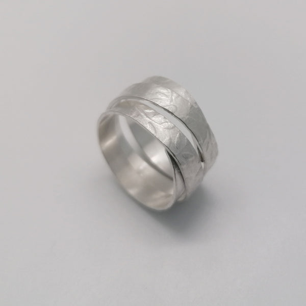 sterling silver wide wrapped ring | Joanne Tinley Jewellery