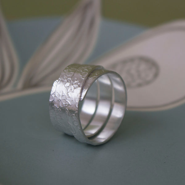 sterling silver wide wrapped ring | Joanne Tinley Jewellery