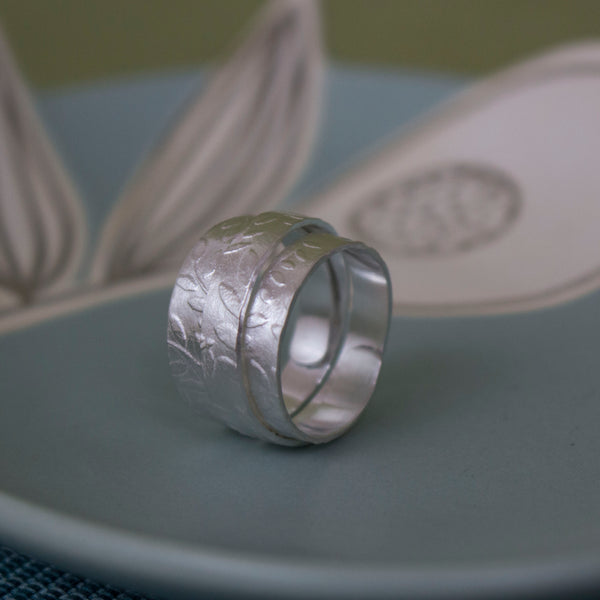 sterling silver wide wrapped ring | Joanne Tinley Jewellery