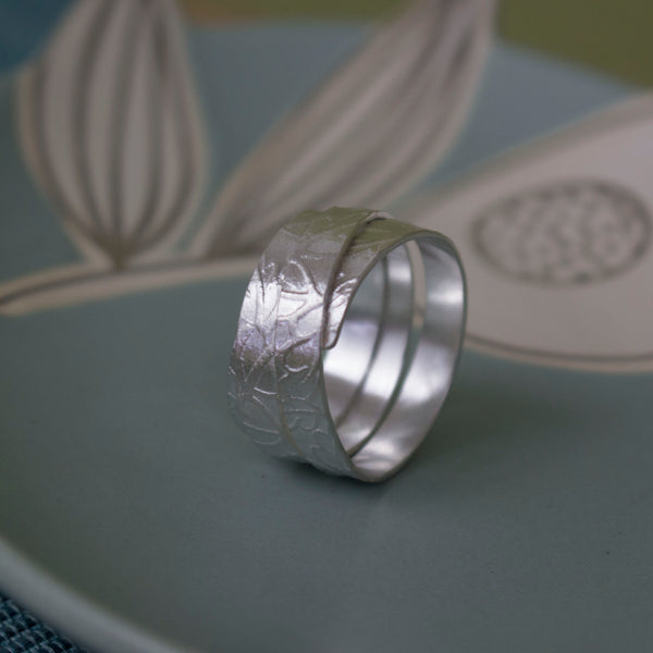 sterling silver wide wrapped ring | Joanne Tinley Jewellery