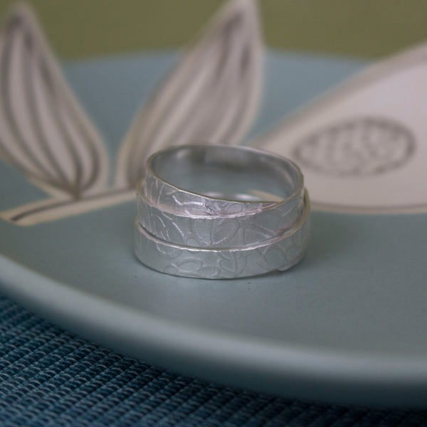 sterling silver wide wrapped ring | Joanne Tinley Jewellery