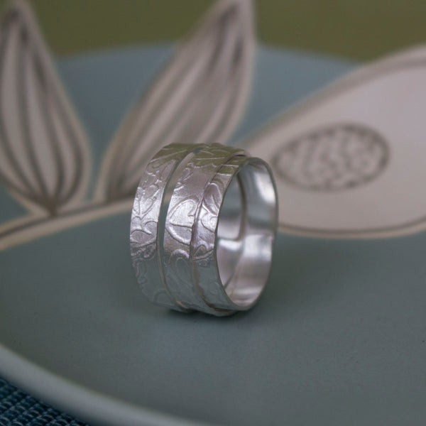 sterling silver wide wrapped ring | Joanne Tinley Jewellery