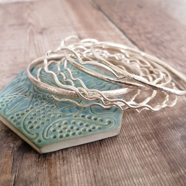 silver bangles class in Hampshire with Joanne Tinley Jewellery