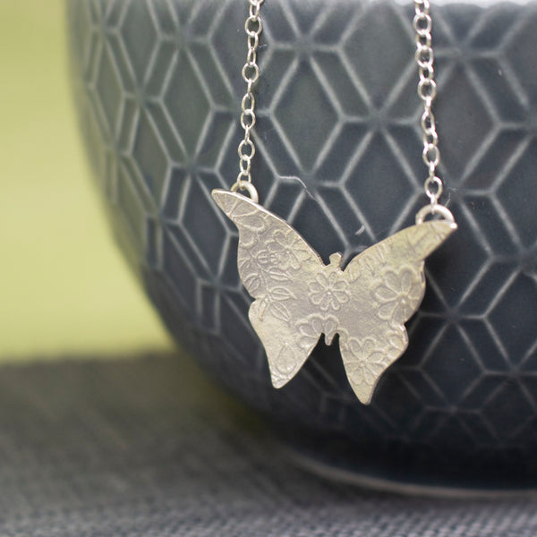 sterling silver butterfly necklace by Joanne Tinley Jewellery